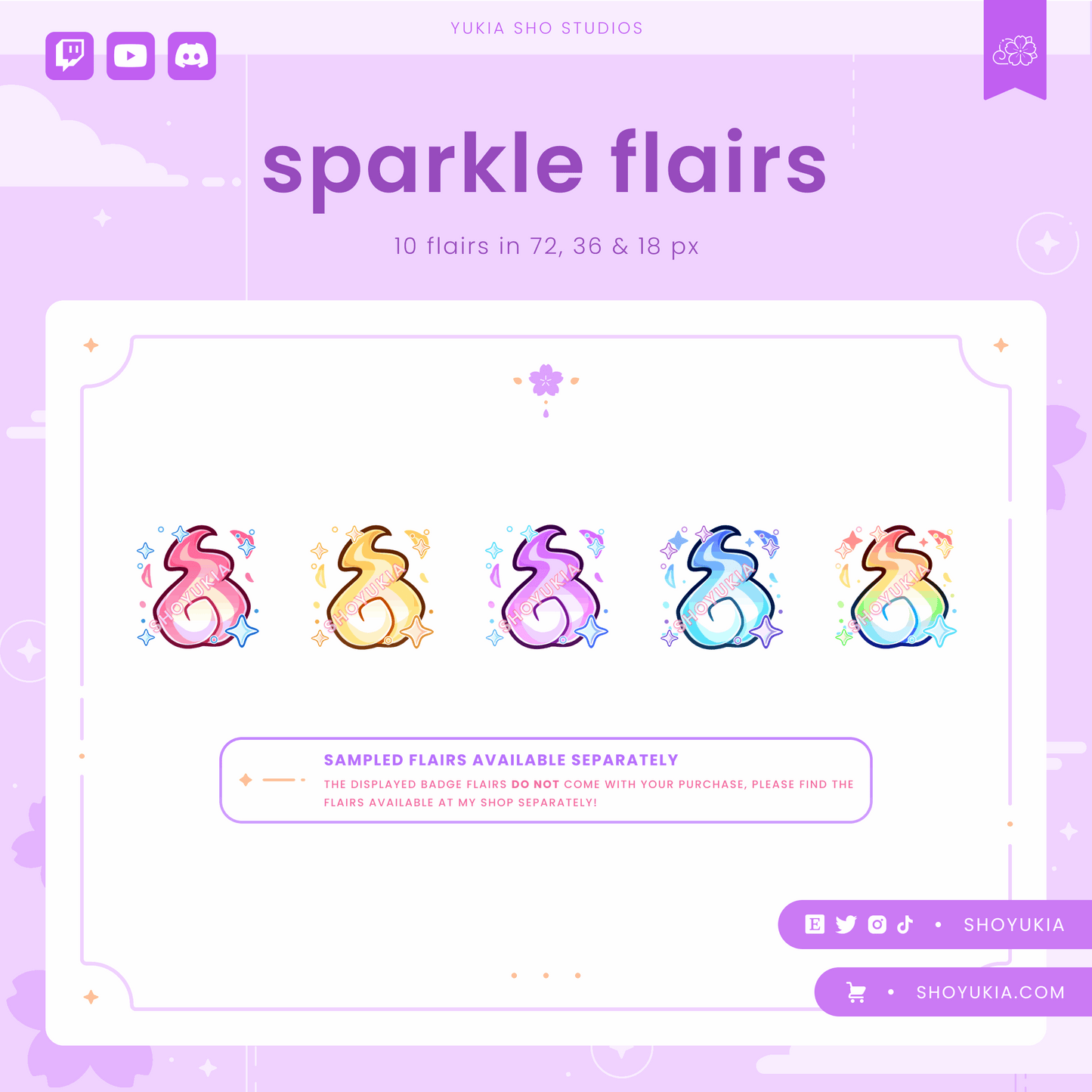 Yokai Flame Sub Badges