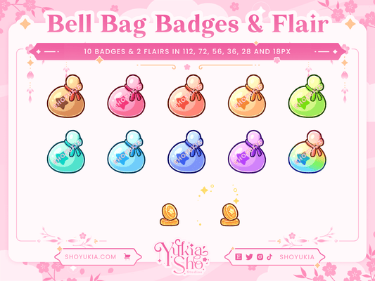 Animal Crossing Bell Bag Sub Badges & Flair