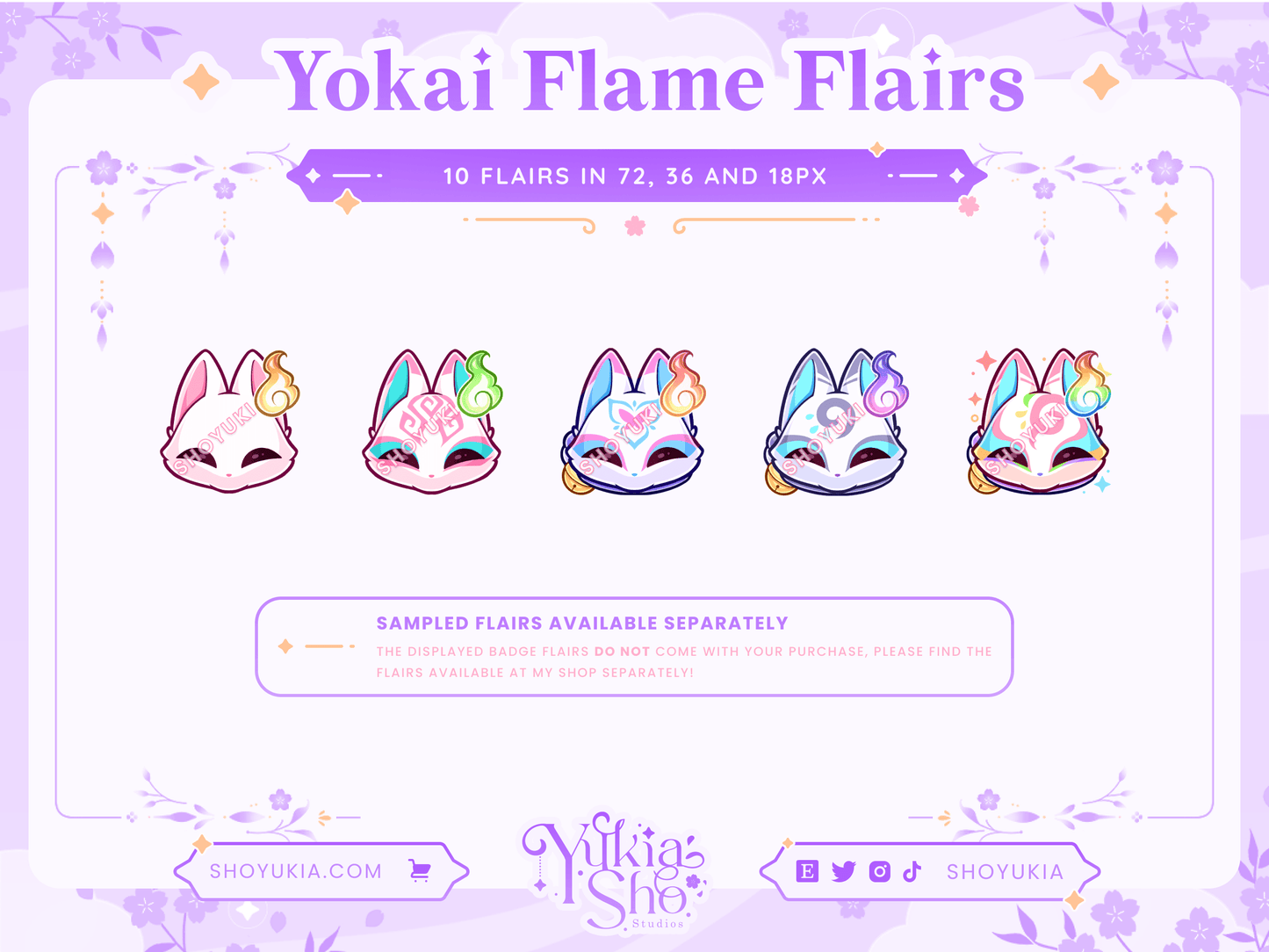 リーグ・オブ・レジェンドAhri Spirit Blossom Fox Sub Badges for Twitch / YouTube / Discord