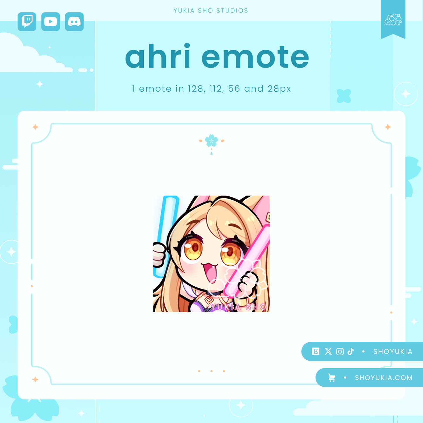 Twitch/Discord 的英雄聯盟阿狸表情