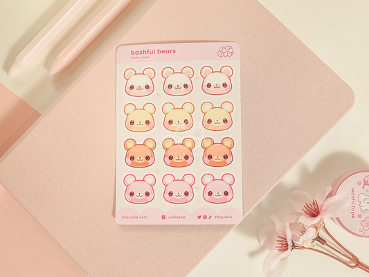 Bashful Bears Mini Sticker Sheet