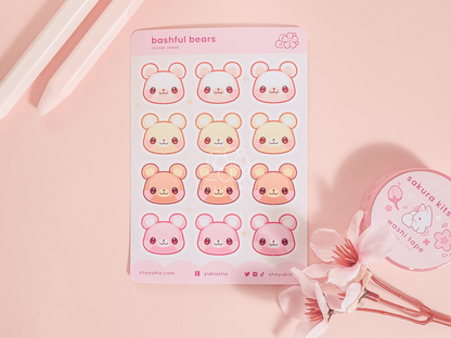Bashful Bears Mini Sticker Sheet