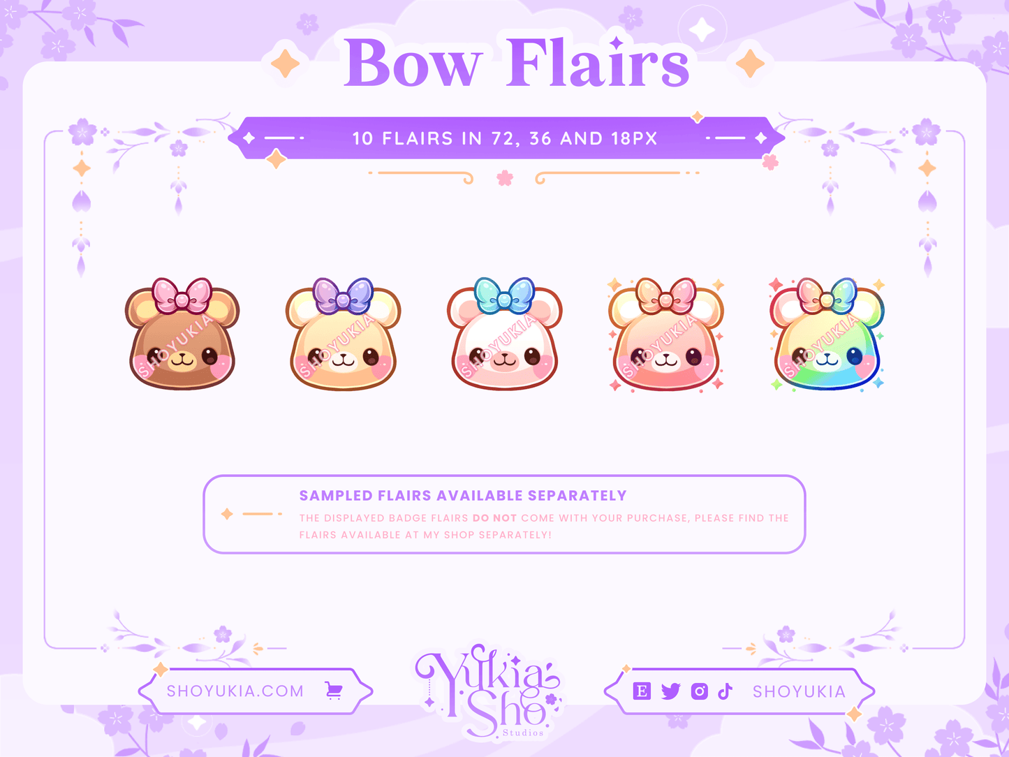 Kawaii Bear Sub Badges