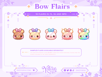 Kawaii Bear Sub Badges