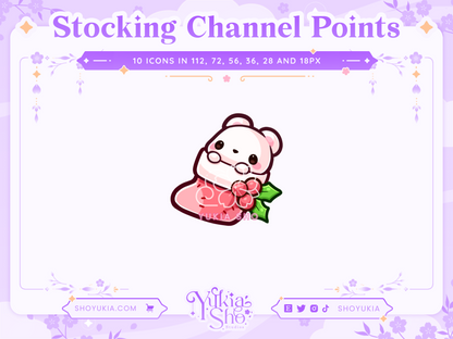 Christmas Bear Stocking Channel Point Icon