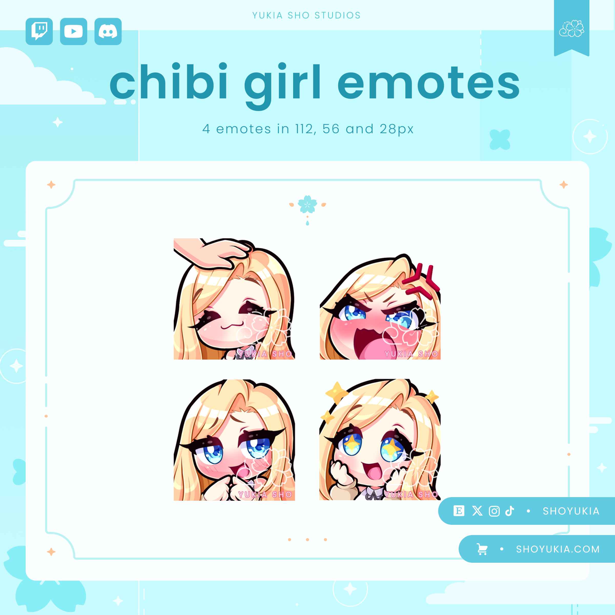 Premade Twitch, YouTube & Discord Emotes | High-Quality Emote Pack ...