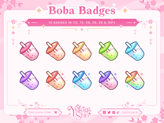 Insignias de Boba Sub para Twitch/YouTube/Discord