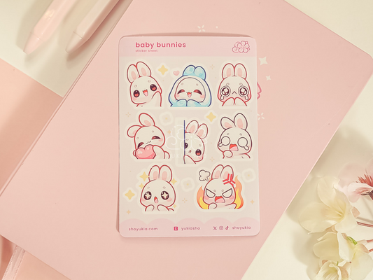 Baby Bunnies Mini Sticker Sheet