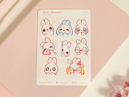 Baby Bunnies Mini Sticker Sheet