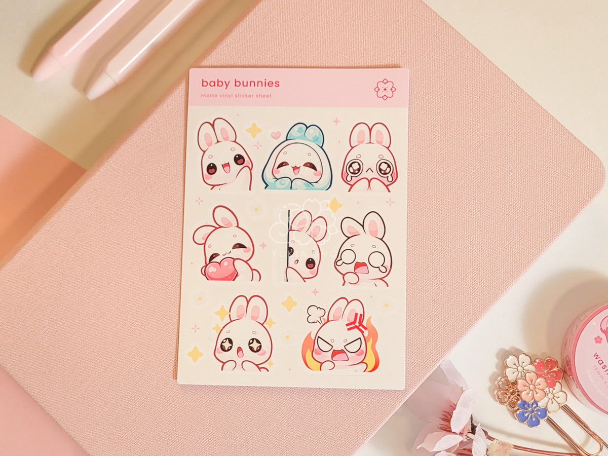 Baby Bunnies Mini Sticker Sheet