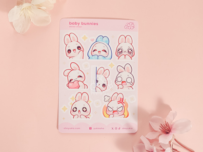 Baby Bunnies Mini Sticker Sheet