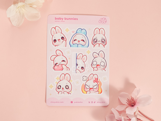 Baby Bunnies Mini Sticker Sheet