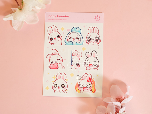 Baby Bunnies Mini Sticker Sheet