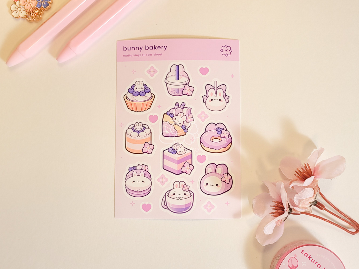 bunny bakery Mini Sticker Sheet