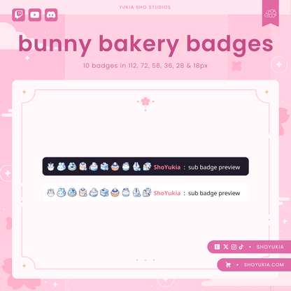 Bunny Bakery Sub Badges