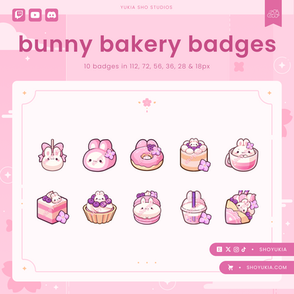 Bunny Bakery Sub Badges