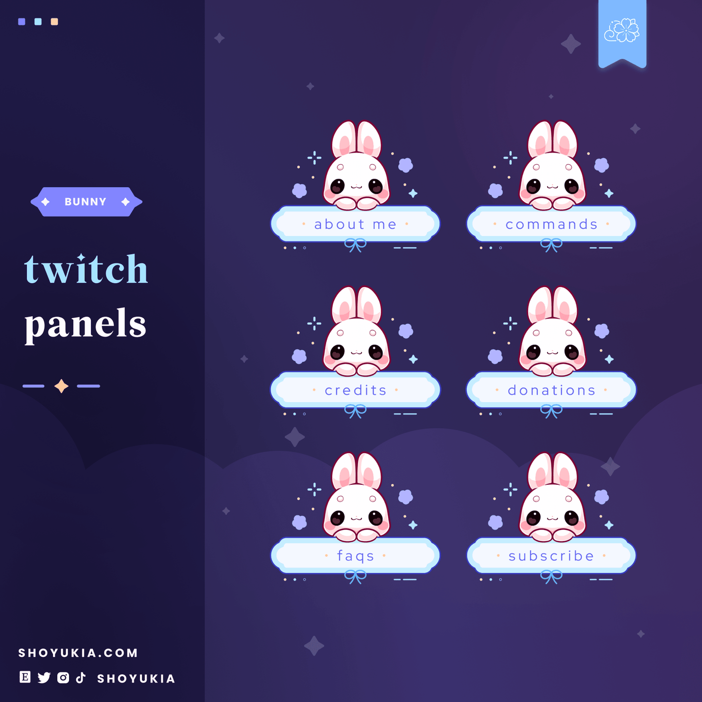 Kawaii Bunny Twitch Panels