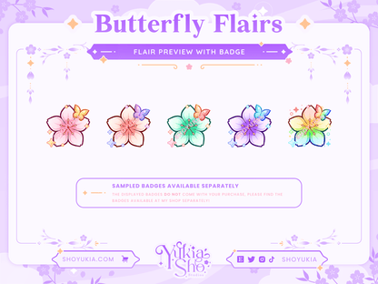 Butterfly Twitch Badge Flair