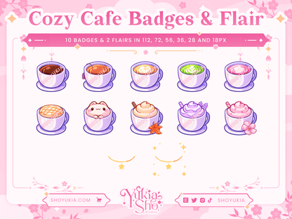 Cozy Cafe Sub Badges & Flair