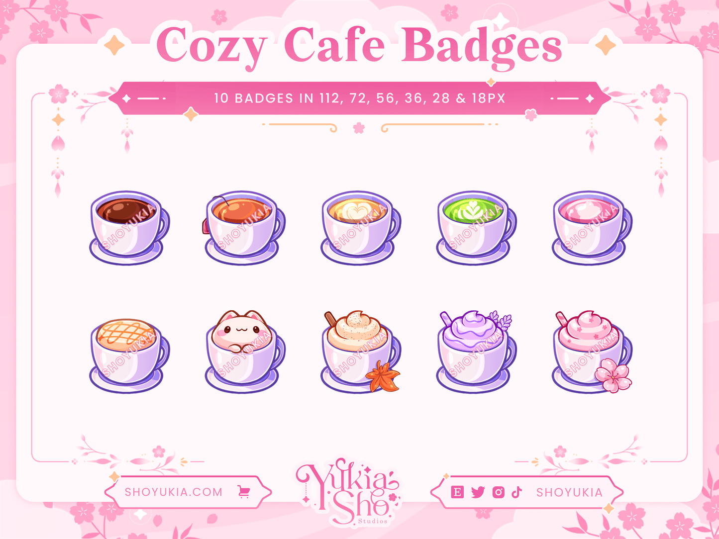 Cozy Cafe Sub Badges & Flair