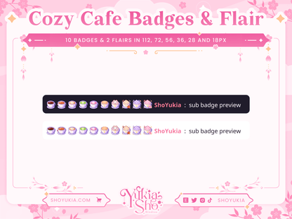 Cozy Cafe Sub Badges & Flair