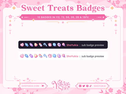 Sweet Treats Sub Badges