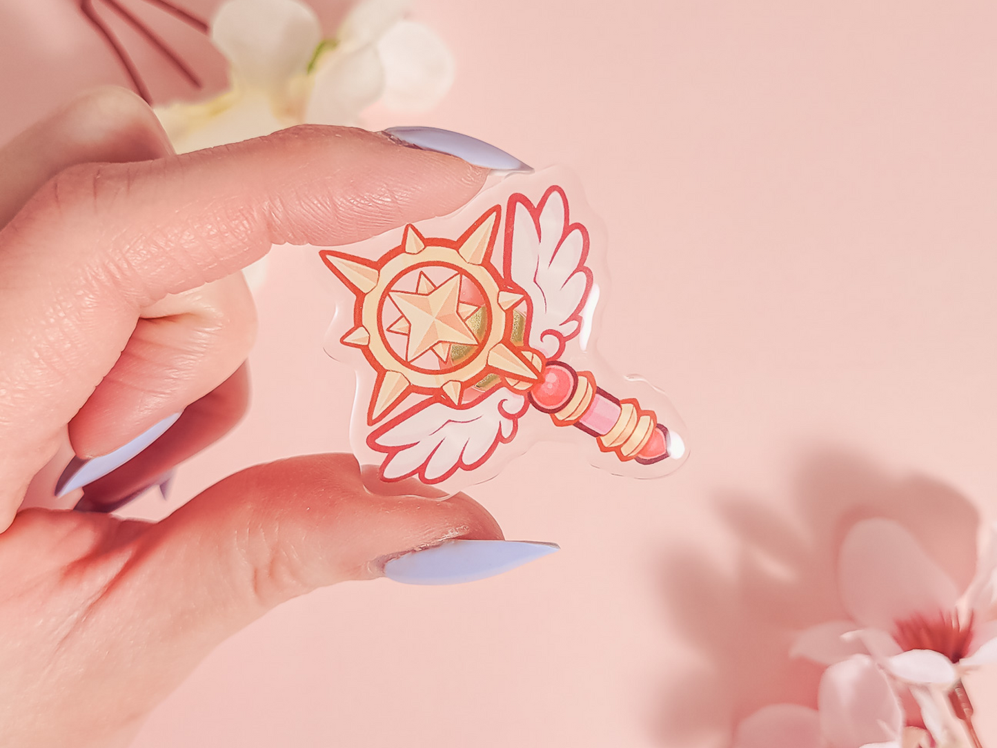 Magical Girl Sakura Dream Staff 1.5" Acrylic Pin