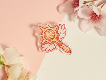 Magical Girl Sakura Dream Staff 1.5" Acrylic Pin