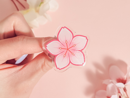 Magical Girl Sakura Flower 1.5" Acrylic Pin