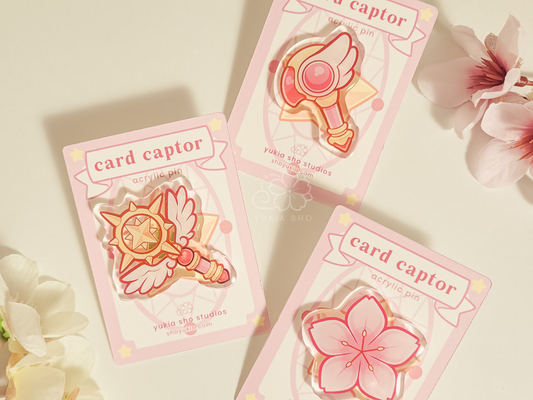 Magical Girl Sakura 1.5" Acrylic Pin Bundle