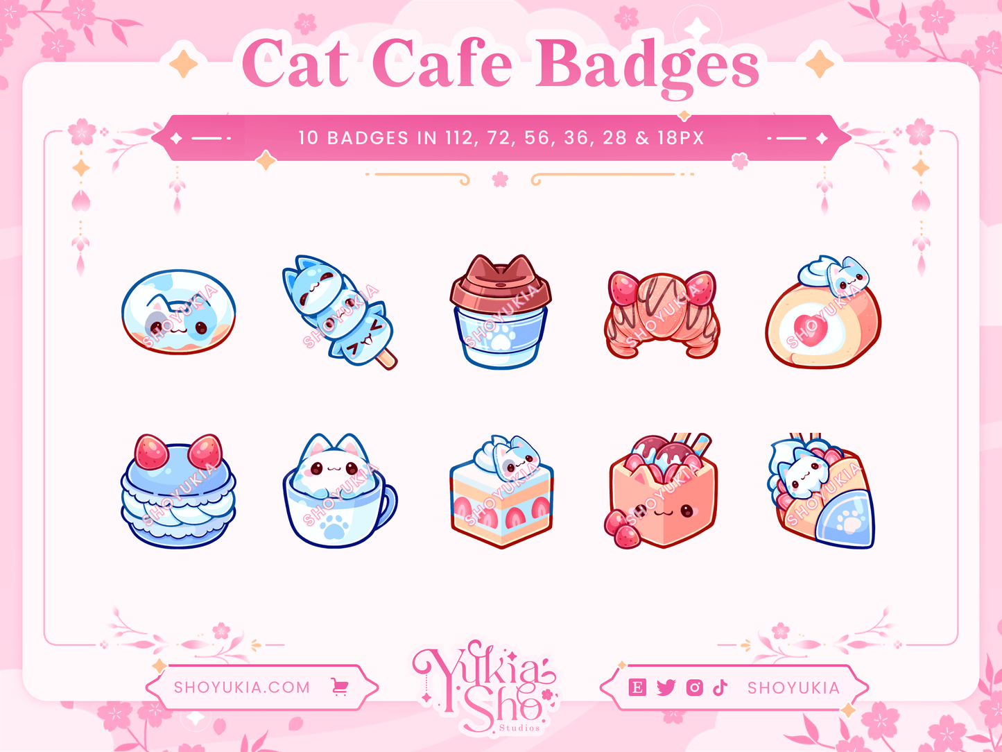 Cat Cafe Sub Badges