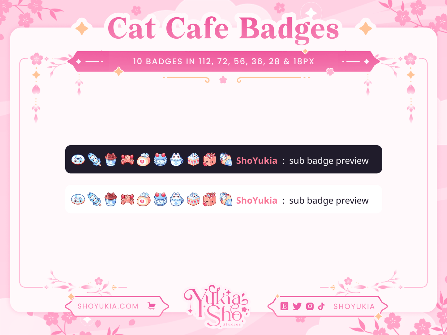 Cat Cafe Sub Badges