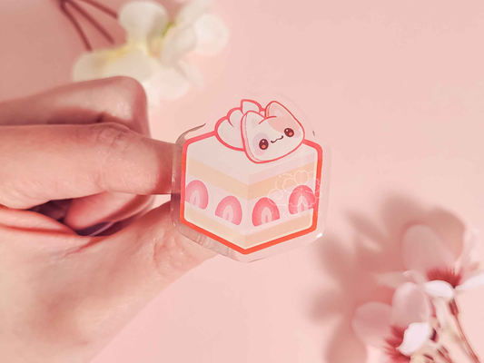 Cat Cafe Cake 1.5"Acrylic Pin