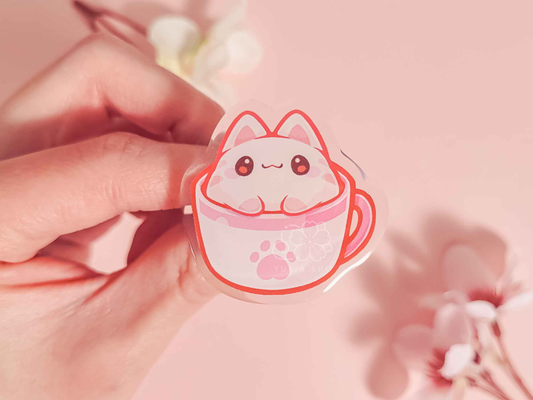 Cat Cafe Catpuccino 1.5"Acrylic Pin