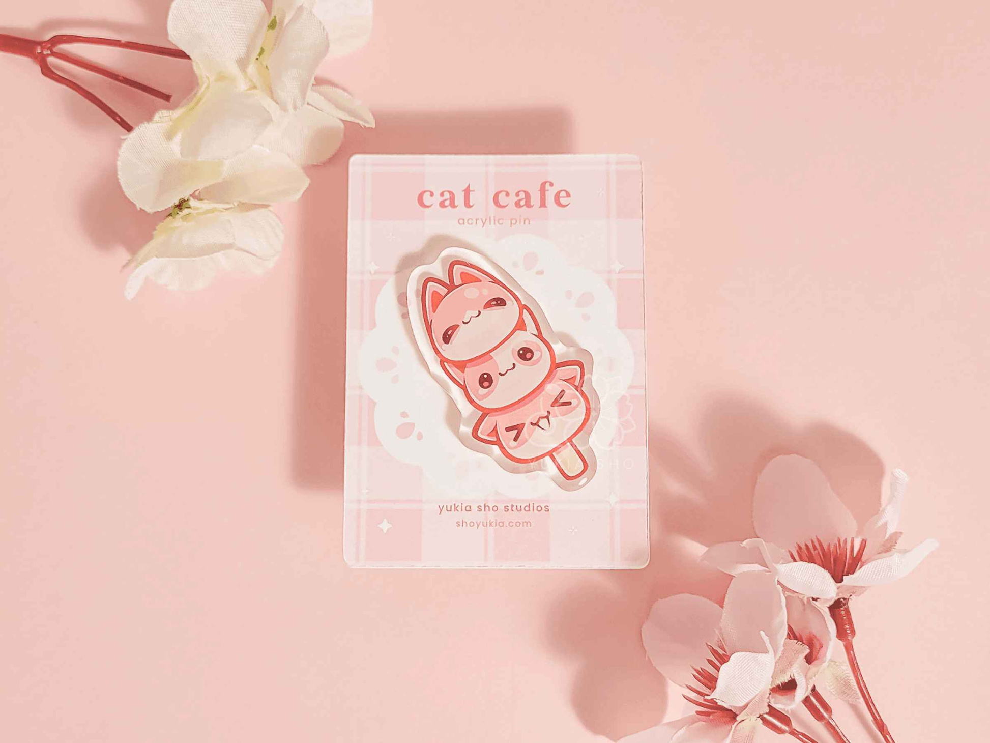 Cat Cafe 1.5"Acrylic Pin Bundle