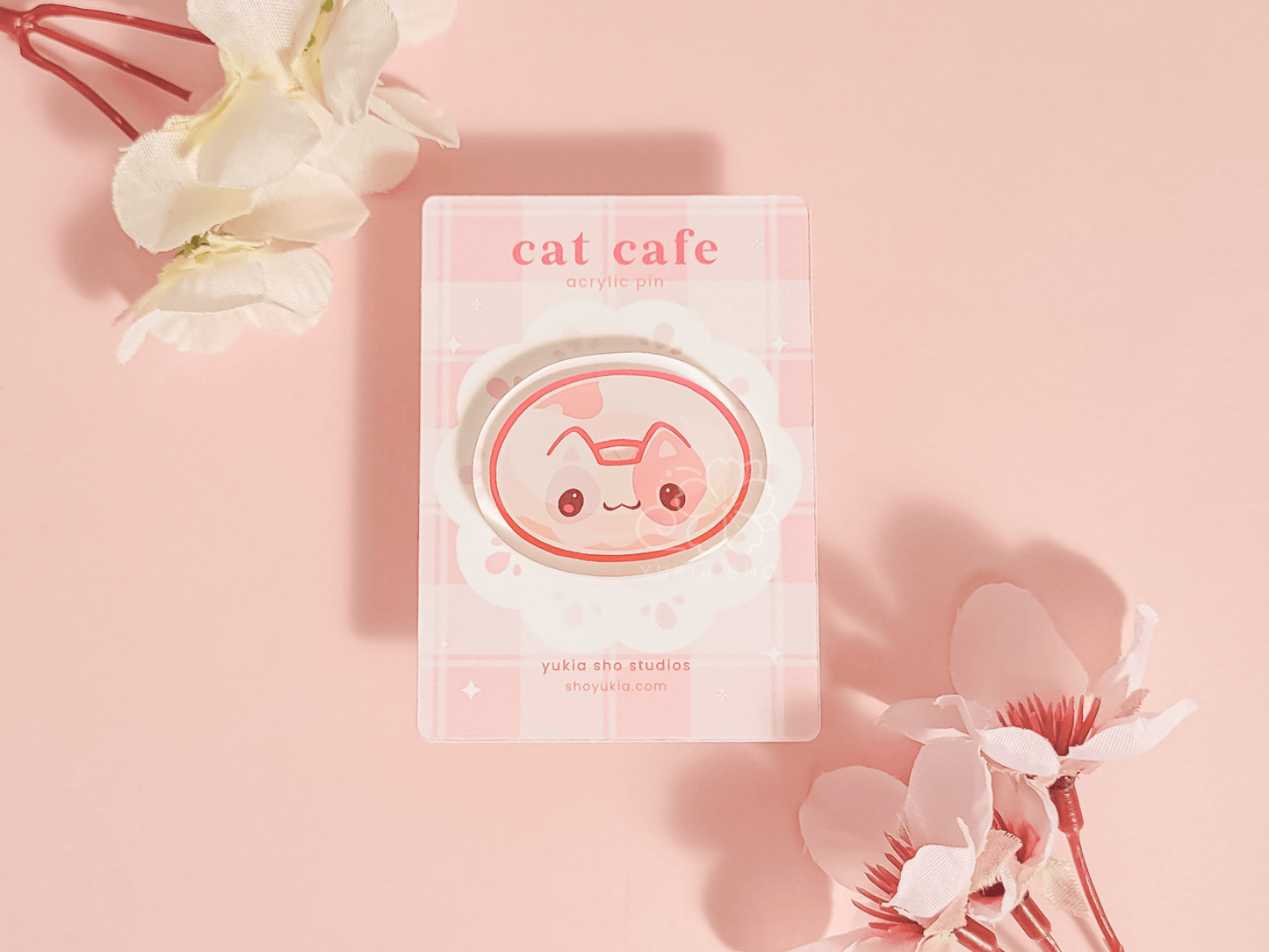 Cat Cafe Donut 1.5"Acrylic Pin