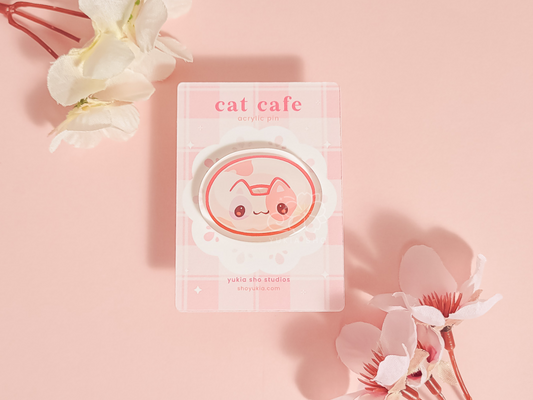 Cat Cafe Donut 1.5"Acrylic Pin