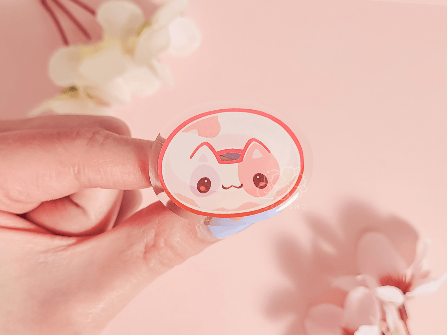 Cat Cafe Donut 1.5"Acrylic Pin