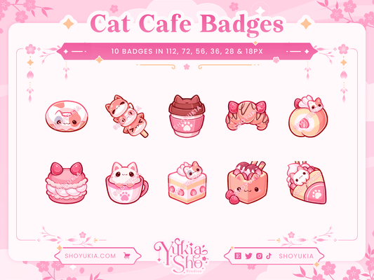 Cat Cafe Sub Badges