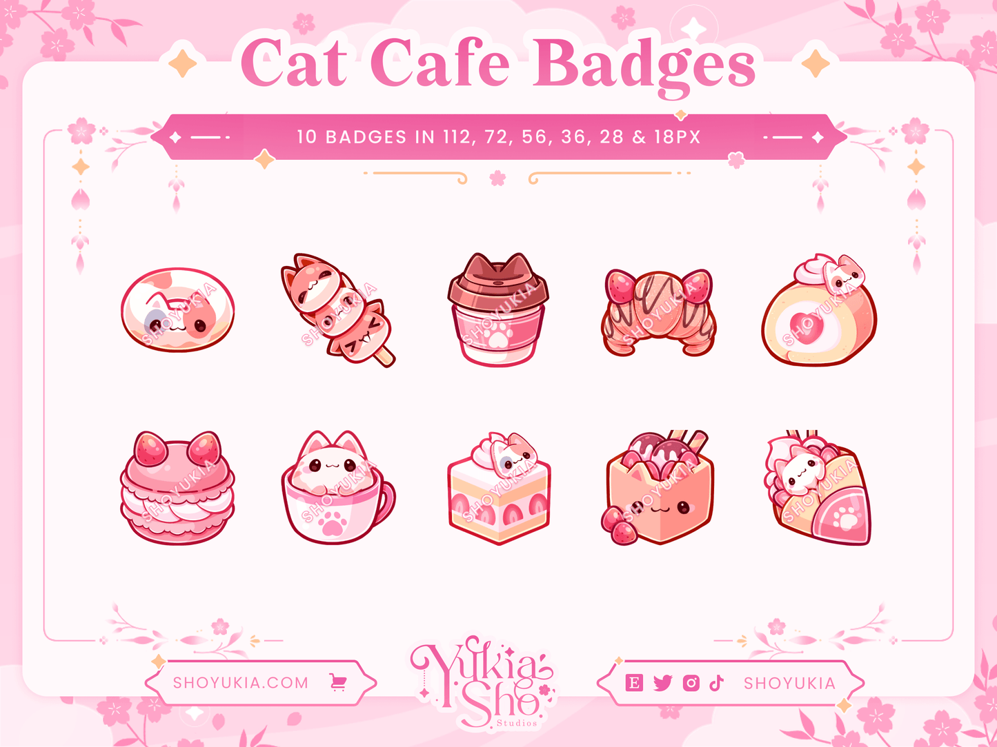 Cat Cafe Sub Badges