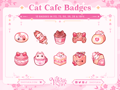 Cat Cafe Sub Badges