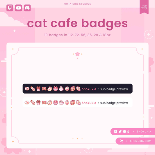 Cat Cafe Sub Badges