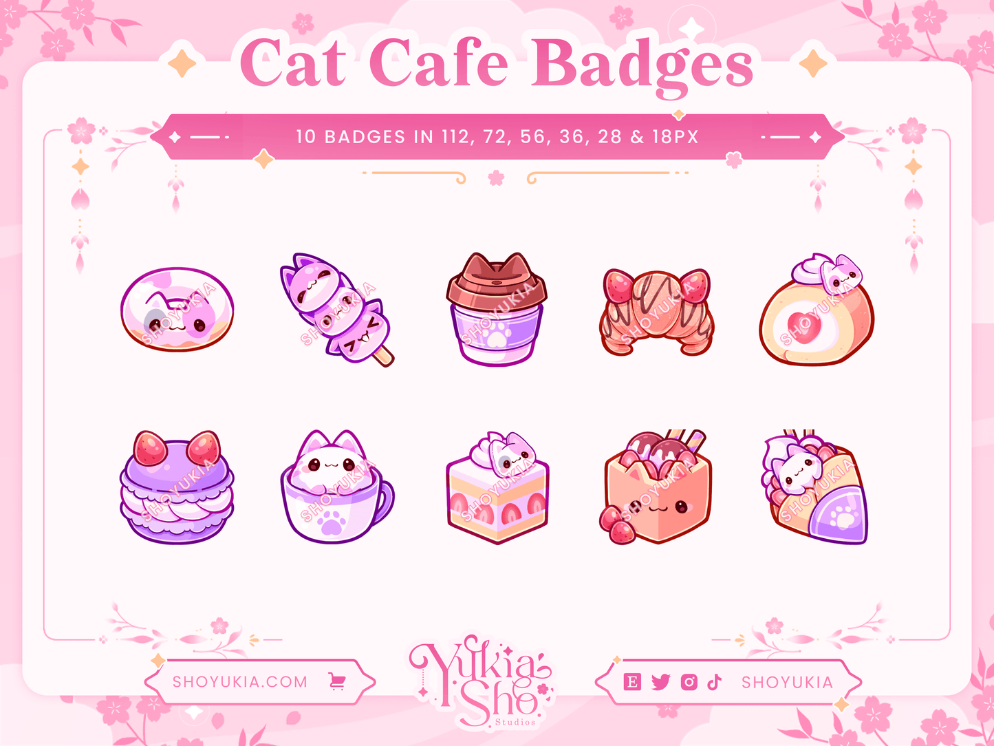 Cat Cafe Sub Badges