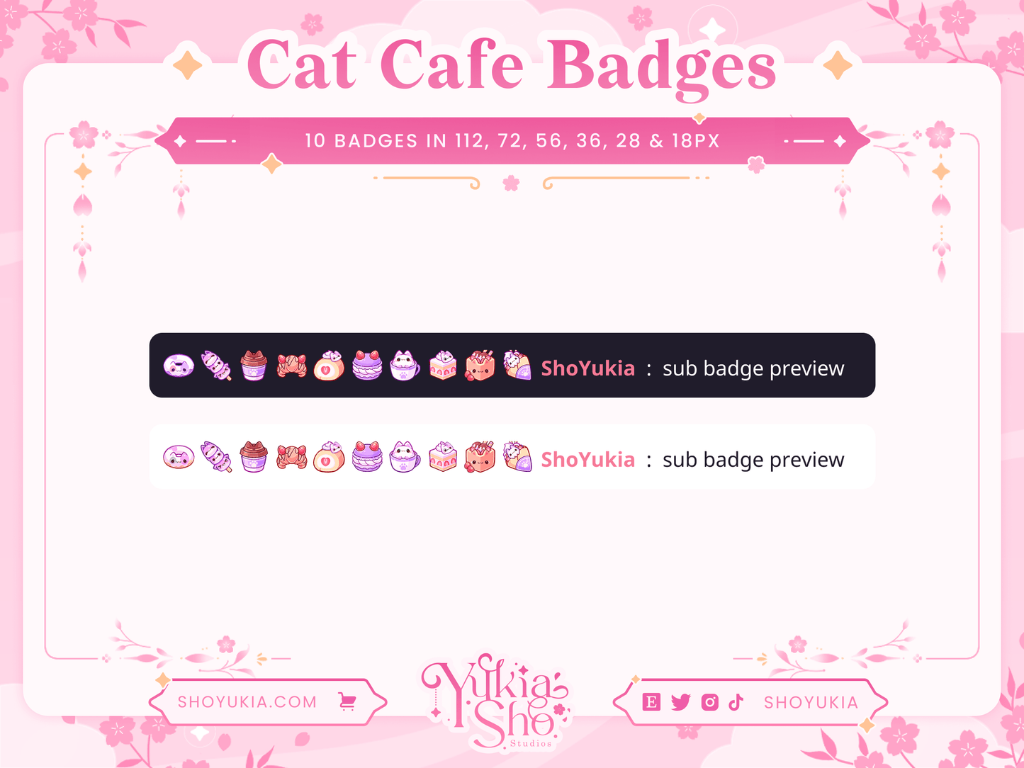 Cat Cafe Sub Badges