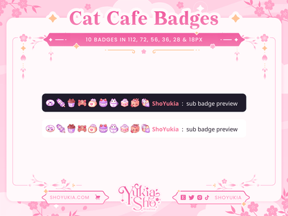 Cat Cafe Sub Badges