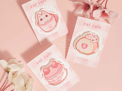 Cat Cafe 1.5"Acrylic Pin Bundle
