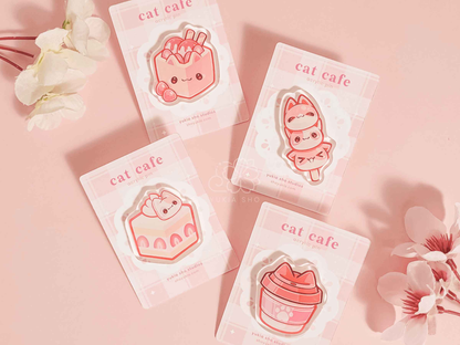 Cat Cafe 1.5"Acrylic Pin Bundle