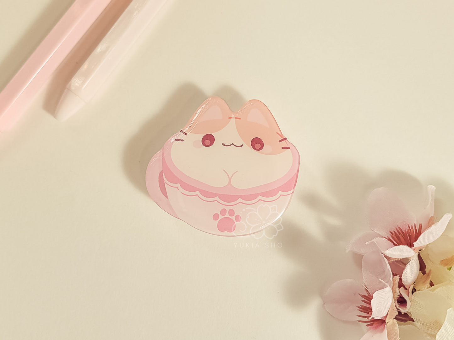 Catpuccino Acrylic Phone Grip