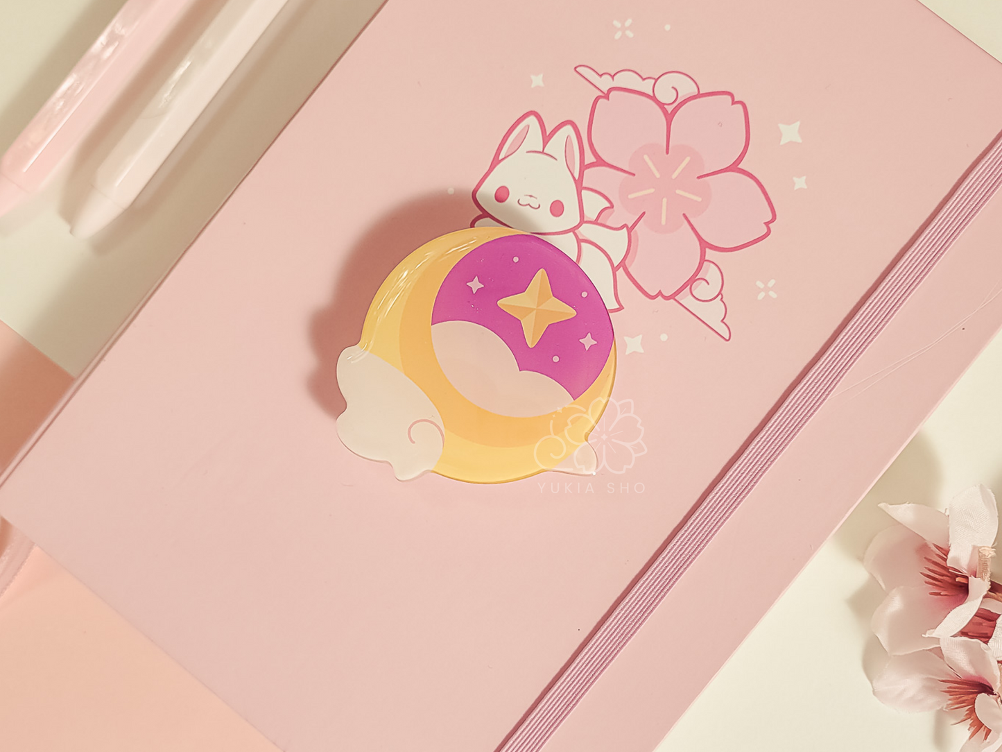 Celestial Moon Acrylic Phone Grip