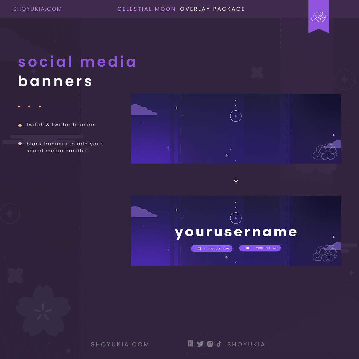 Animated Celestial Moon (Purple) Overlay Package